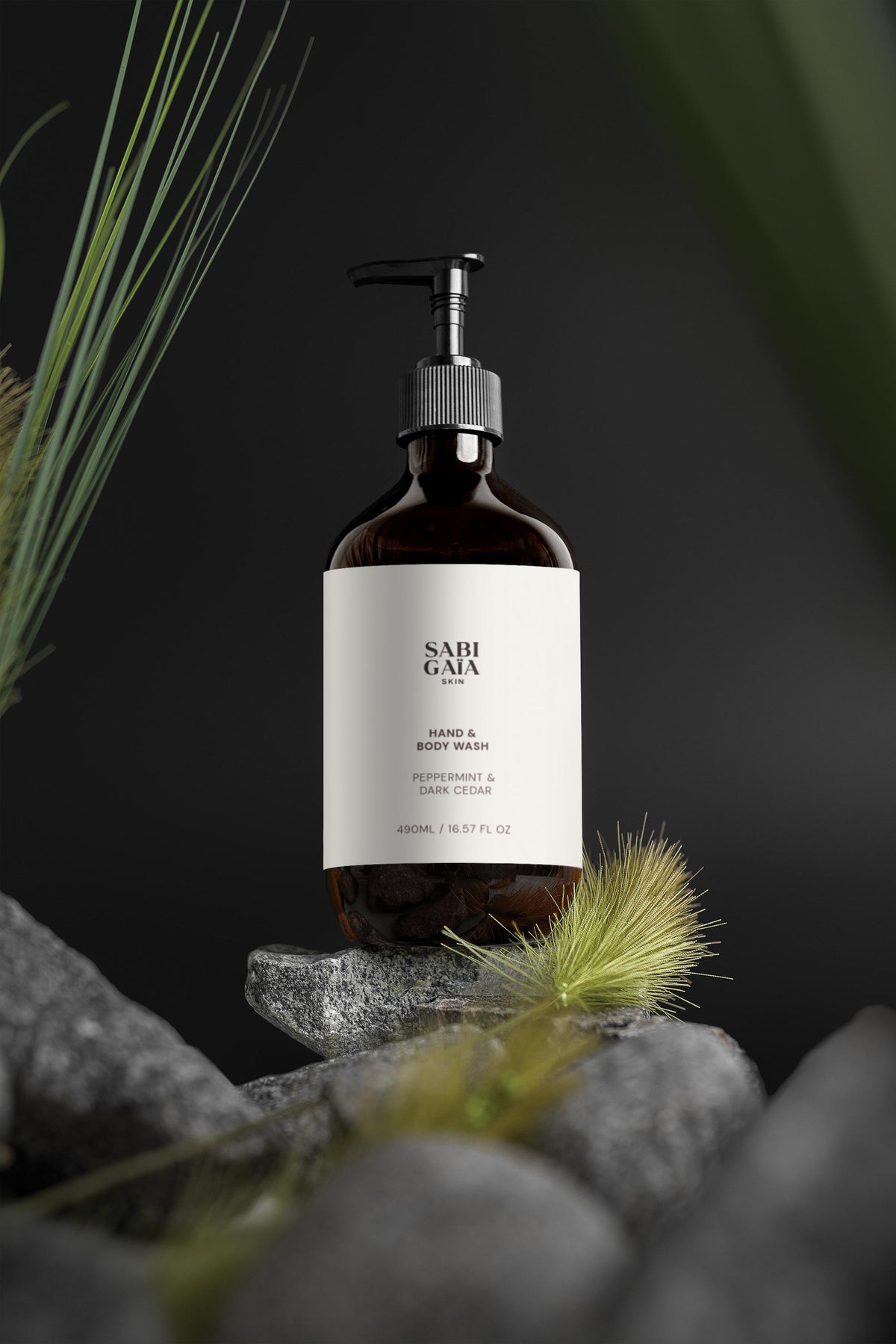 Hand & Body Wash, Peppermint & Dark Cedar