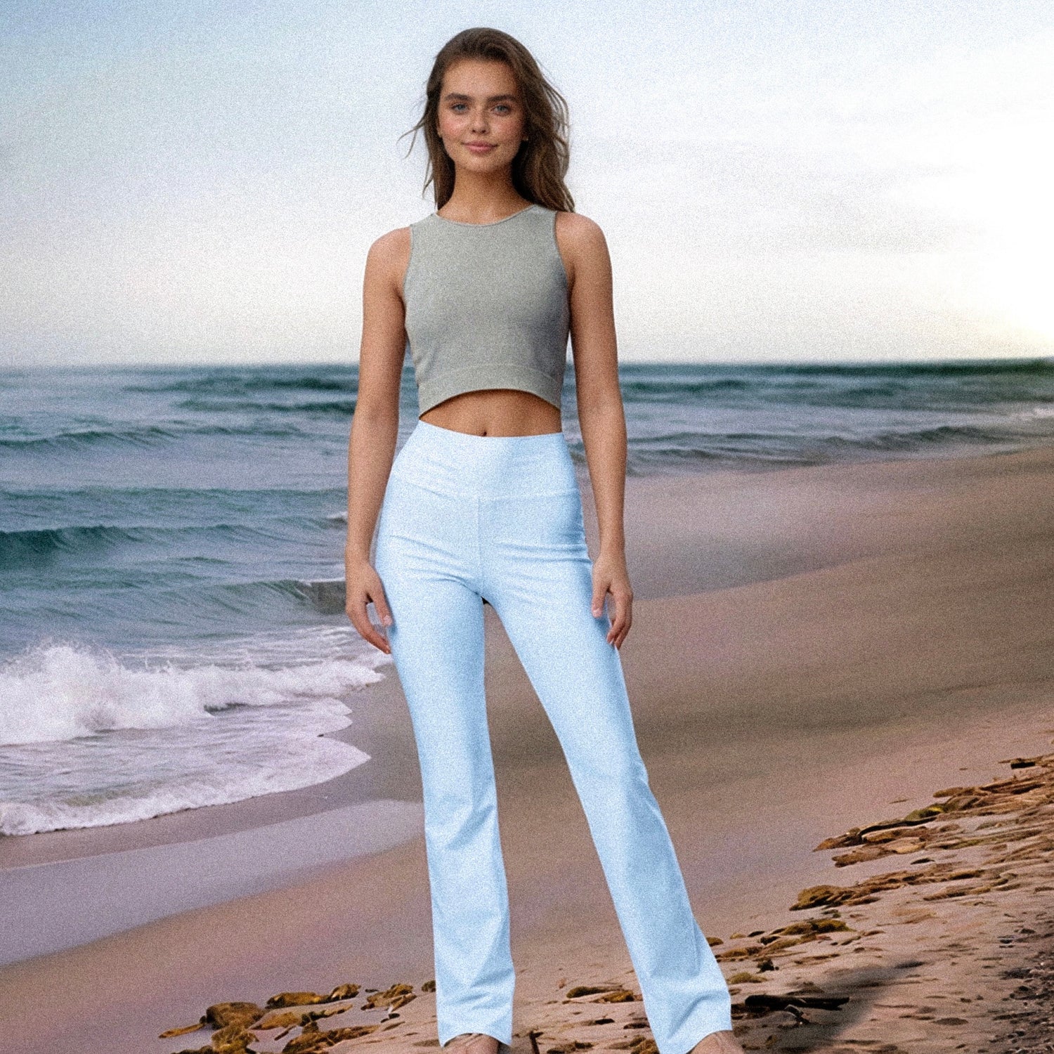 Leggings Flare en Lait de Myrtille