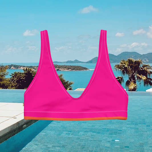 Softie Bikini Top in Pink & Orange 💧🔆♻️