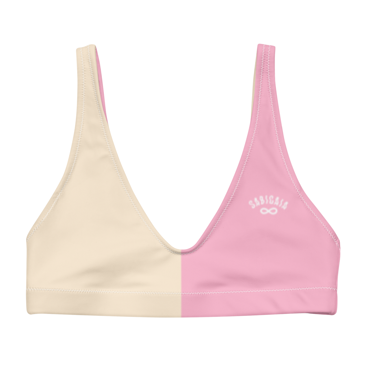 Softie Bikini Top in Vanilla & Strawberry Ice Cream