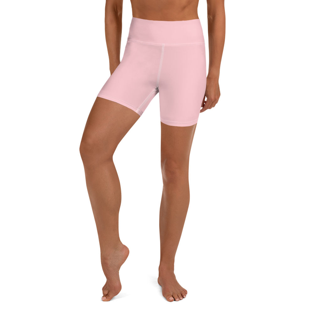 Women's Yoga Shorts in Baby Pink