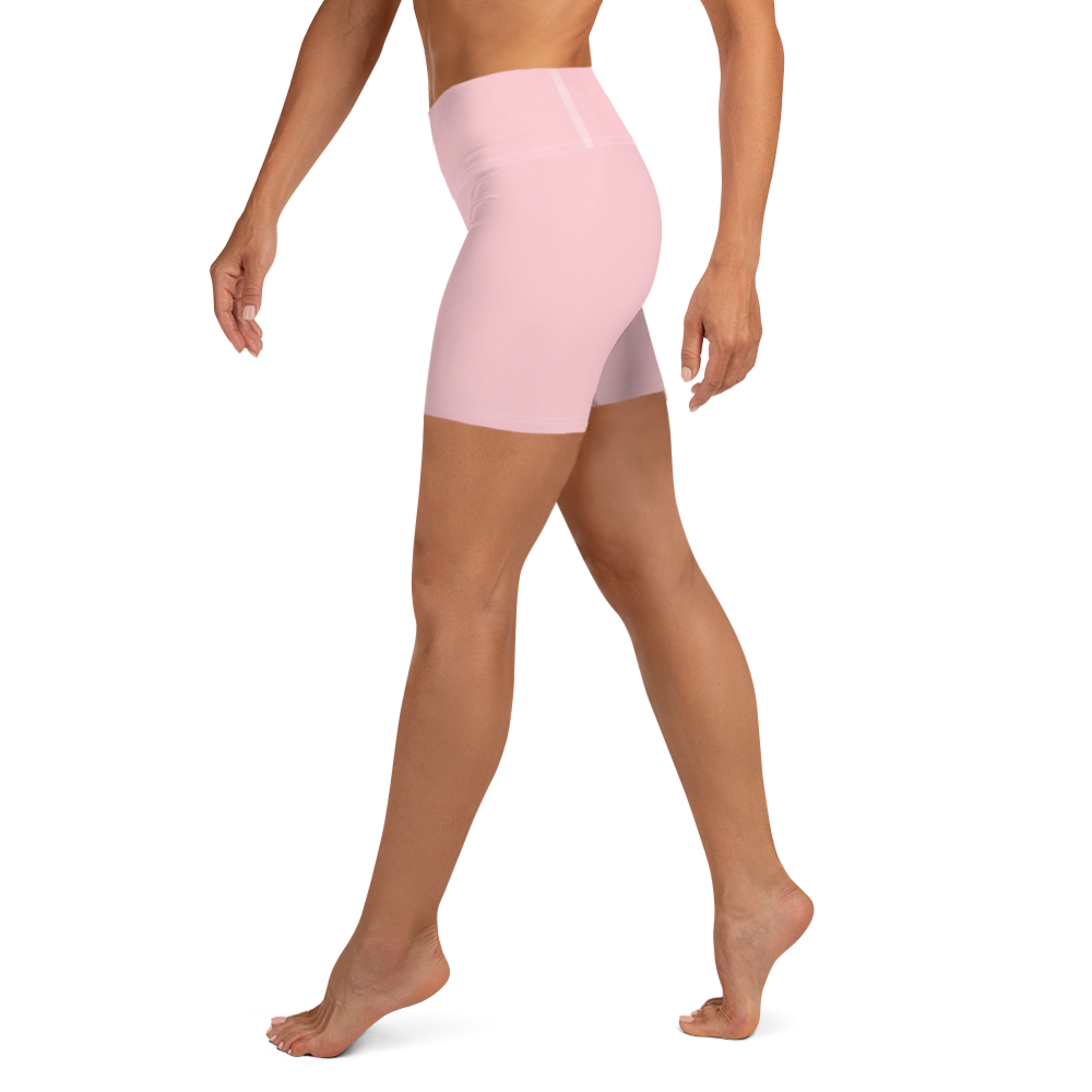 Women's Yoga Shorts in Baby Pink