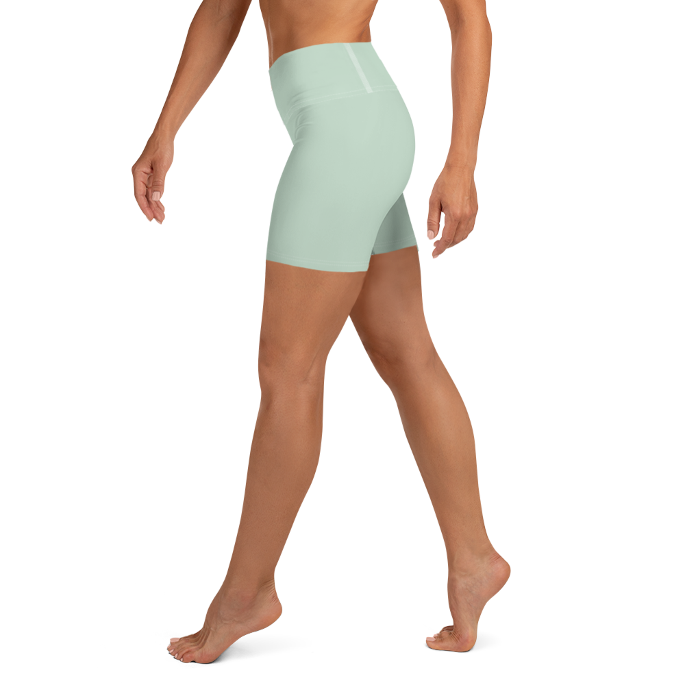 Women's Yoga Shorts in Pastel Green