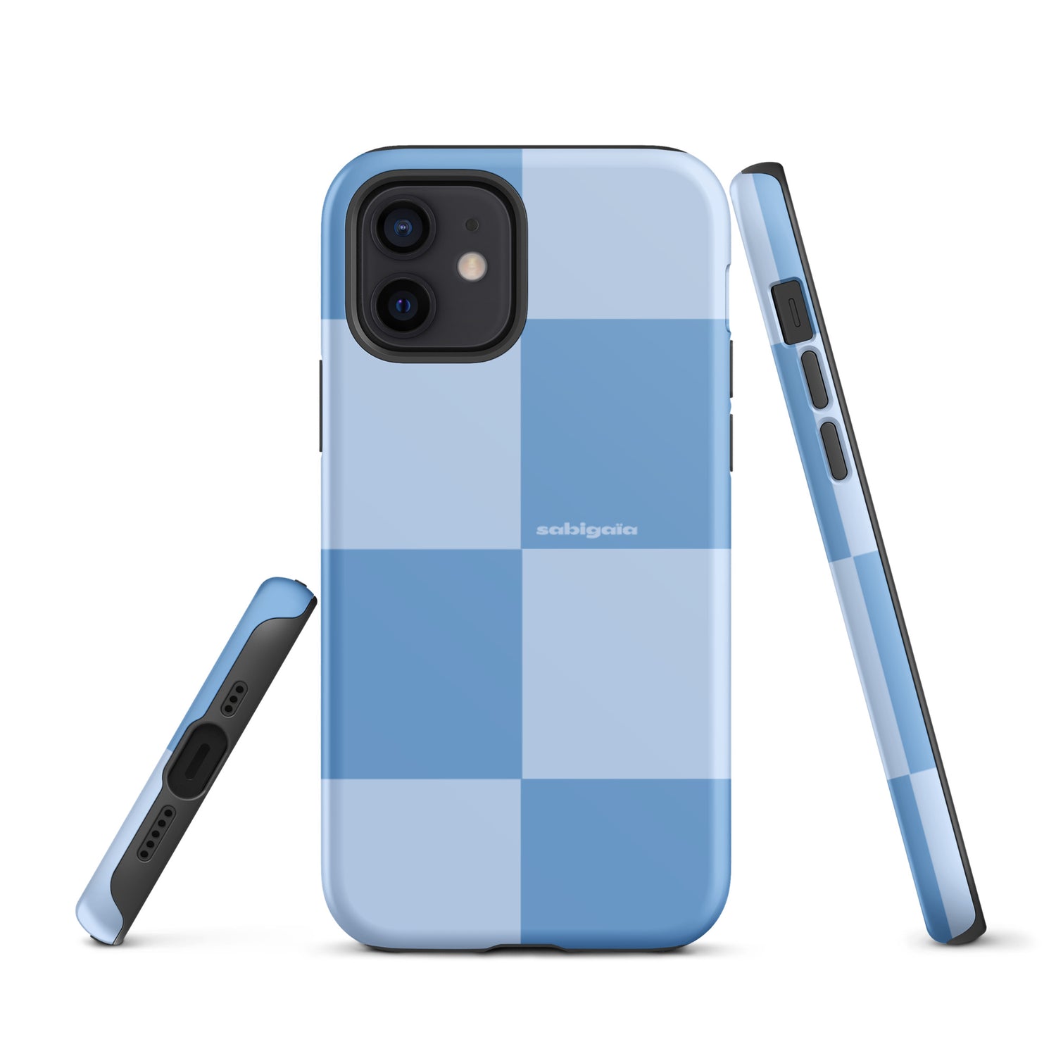 Tough iPhone Case in Color Block : Double Blue