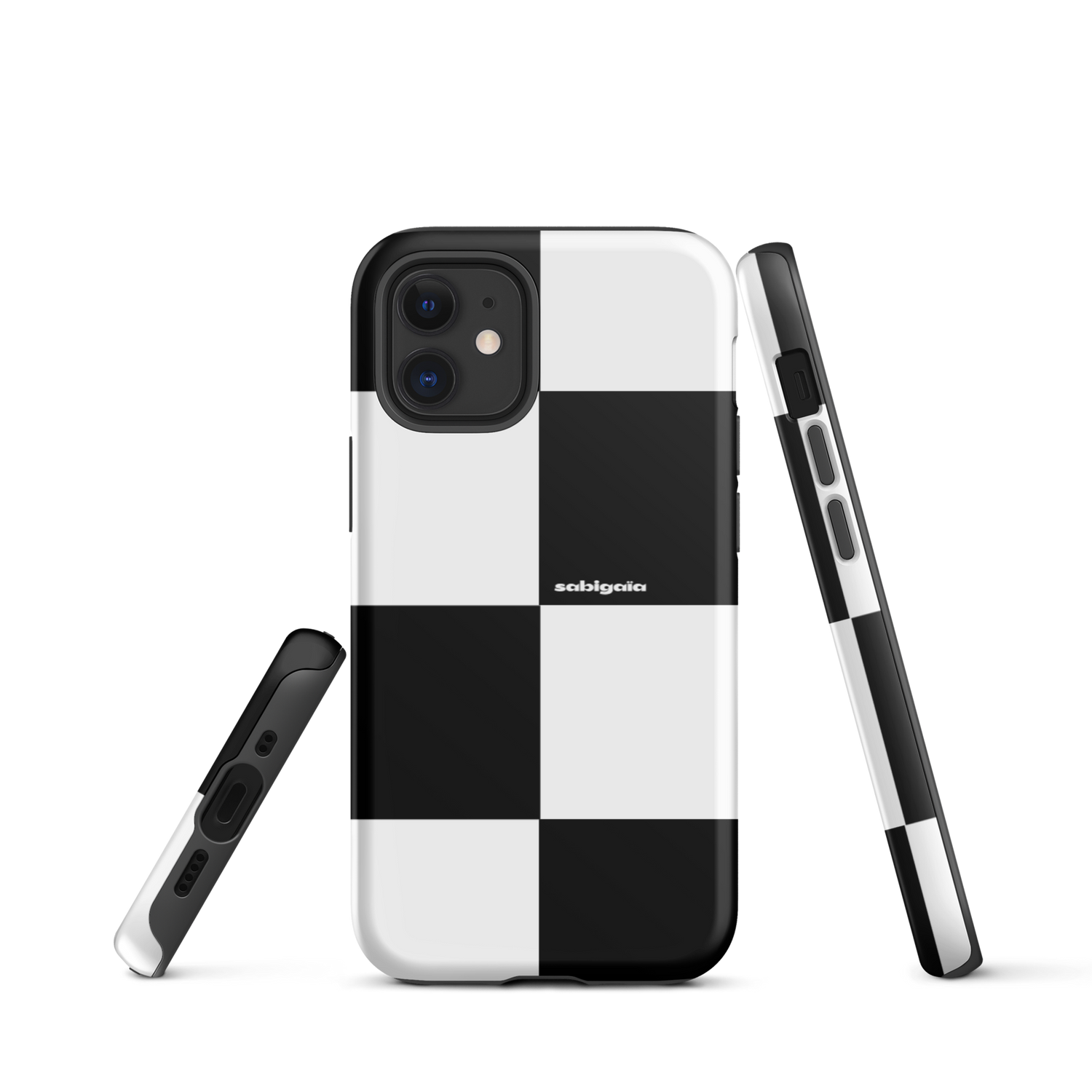 Iskunkestävät iPhone-kuoret - Color Block : Black & White