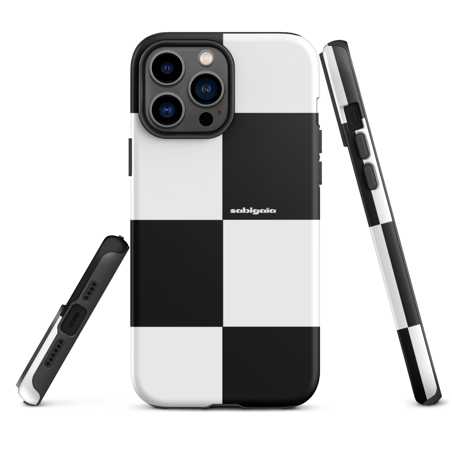Tough iPhone Case in Color Block : Black & White
